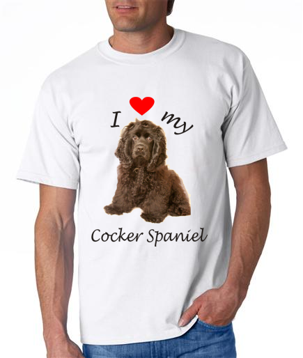 Dogs - Cocker Spaniel Picture on a Mens Shirt
